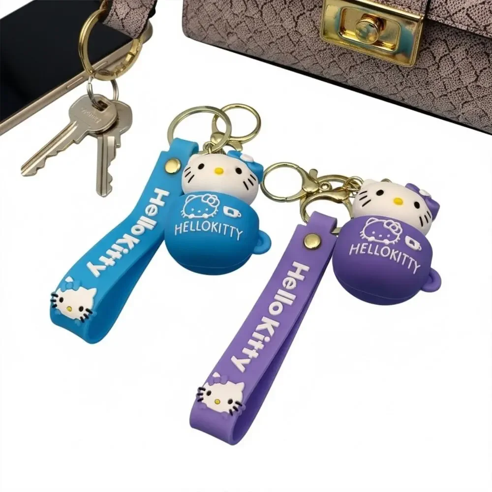 Hello Kitty in a teacup Keychains 2 Pcs - Blue and Purple